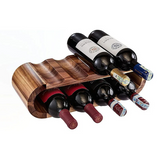 Range bouteilles en bois empilable