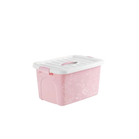 Boîte de rangement avec poignées et couvercle